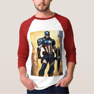 "Heroic Captain America T-Shirt" T-Shirt