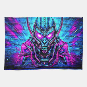 Heroic Cyberpunk Vibe Tea Towel