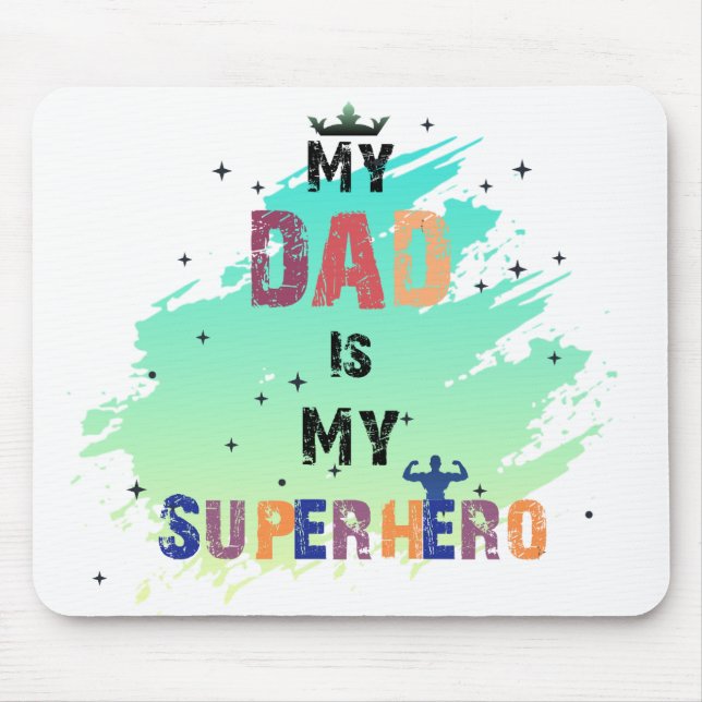 Heroic Dad Vibes Square  Mouse Pad (Front)