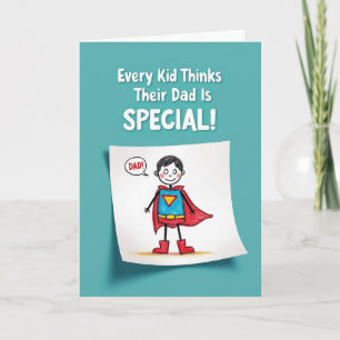 Heroic Fathers Day Drawing Card