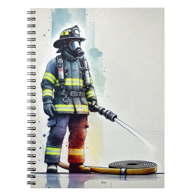 Heroic Firefighter Art Notebook (Front)