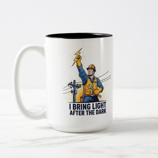 Heroic Lineman Coffee Mug (Left)