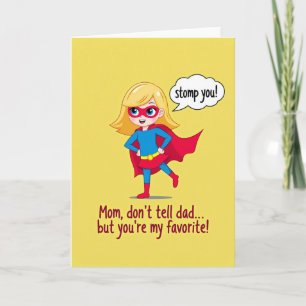 Heroic Mom Illustration Card