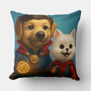 "Heroic Paws – Superhero Dogs in Costume" Cushion