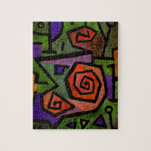 Heroic Roses by Paul Klee Abstract Art Jigsaw Puzzle