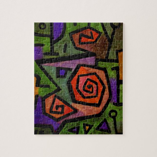 Heroic Roses by Paul Klee Abstract Art Jigsaw Puzzle (Vertical)
