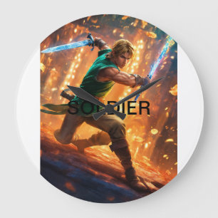 Heroic Soldier Art Clock