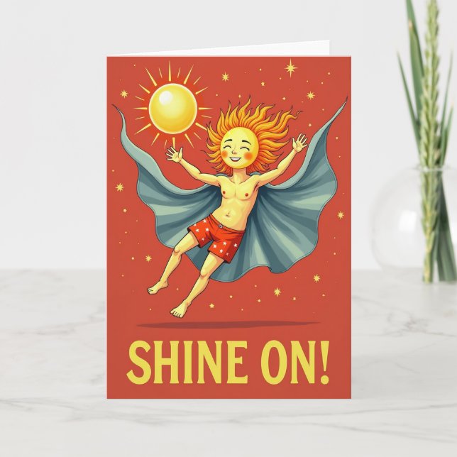 Heroic Sun Birthday Card (Front)