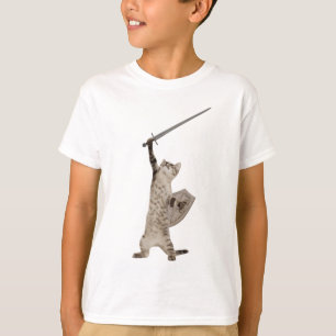 Heroic Warrior Knight Cat T-Shirt