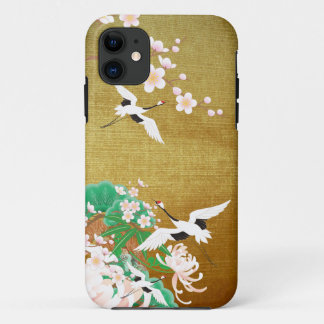 Heron and Dahlia B- Japanese Design iPhone Case