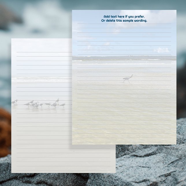 Heron and Shore Birds Lined Flyer Paper (Creator Uploaded)