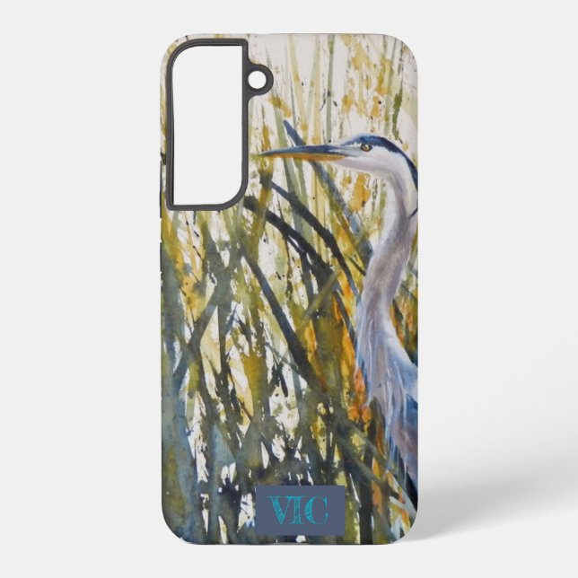 Heron Art - In The Weeds Samsung Galaxy S22+ Case (Back)