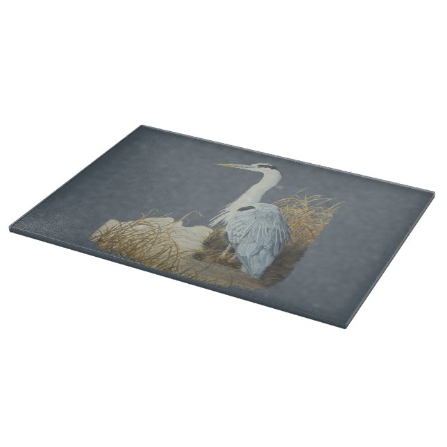 Heron At Marsh Edge Cutting Board (Corner)