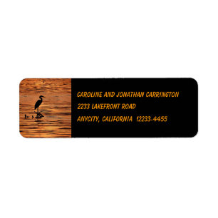 Heron at Sunset Return Address Label