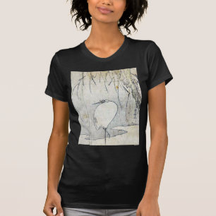 Heron beneath a willow tree by Ryuryukyo,Shinsai T-Shirt