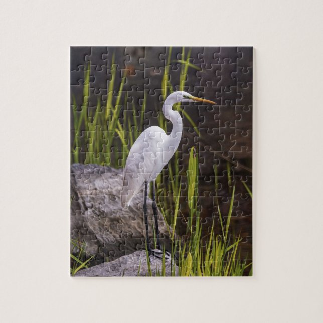 Heron Bird Nature River Rocks Jigsaw Puzzle (Vertical)
