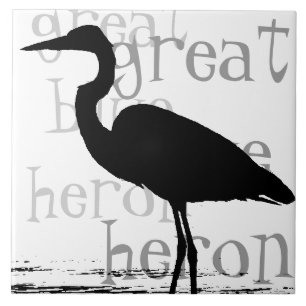 Heron Birds Wildlife Animals Ceramic Tile