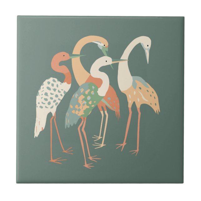 Heron Ceramic Tile (Front)