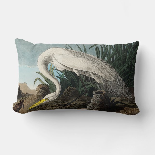 Heron Cushion Throw Pillow posterised  (Front)