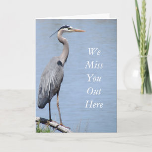 Heron Get Well Greeting Card Template