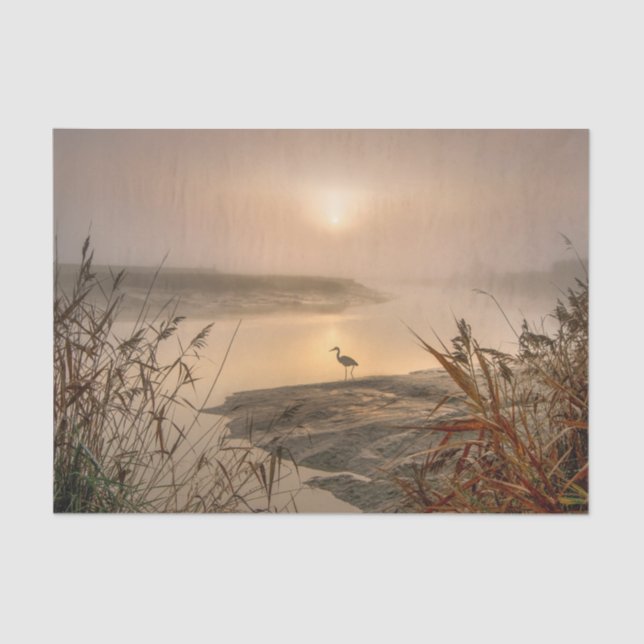 Heron Heaven - Landscape on the Lake Tissue Paper (Front)