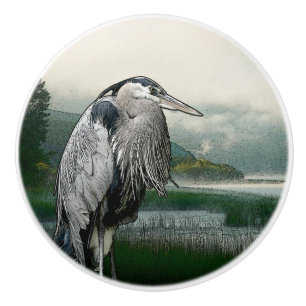 Heron Lake Ceramic Knob