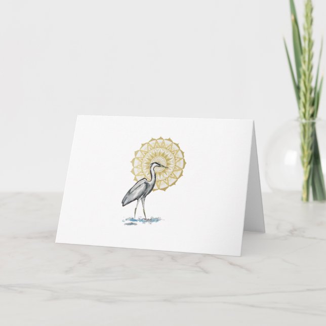 Heron Mandala Card (Front)