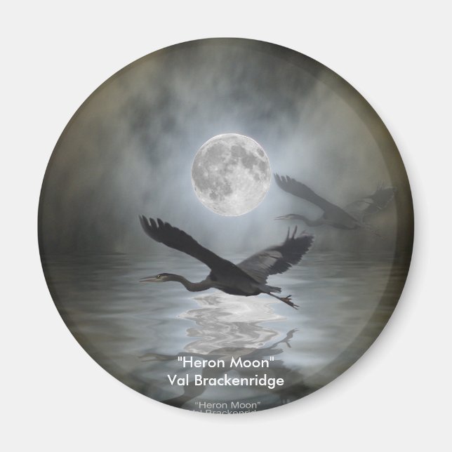 "HERON MOON" Magnets (Front)