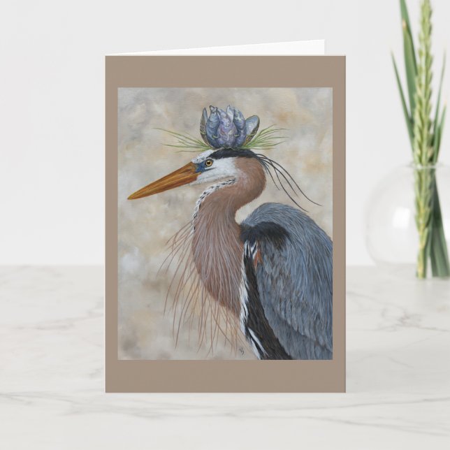Heron Royalty greeting card (Front)
