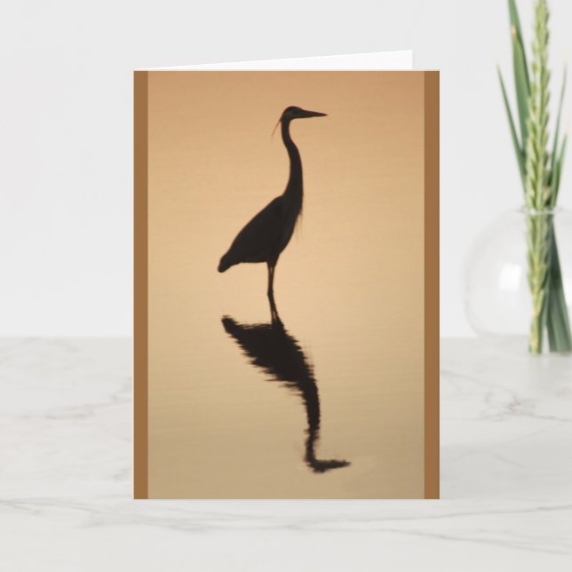 Heron Silhouette Card (Front)
