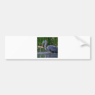 Heron Splash Bumper Sticker