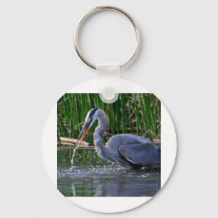 Heron Splash Key Ring