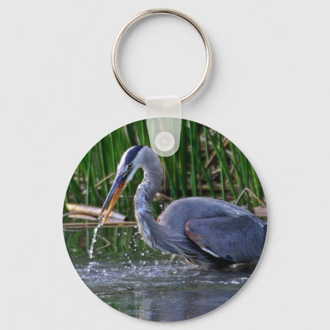 Heron Splash Key Ring (Front)