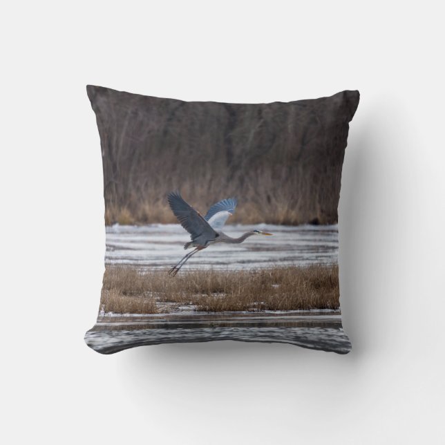 Heron Take Off Cushion (Front)