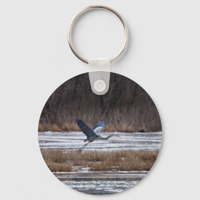 Heron Take Off Key Ring (Front)