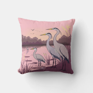 Herons by the Lake Cushion