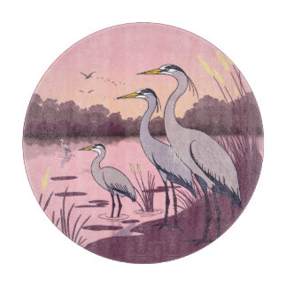 Herons by the Lake Cutting Board