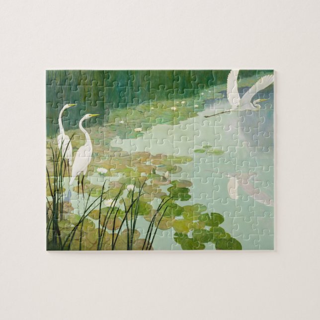 Herons in Summer by Newell Convers Wyeth Jigsaw Puzzle (Horizontal)