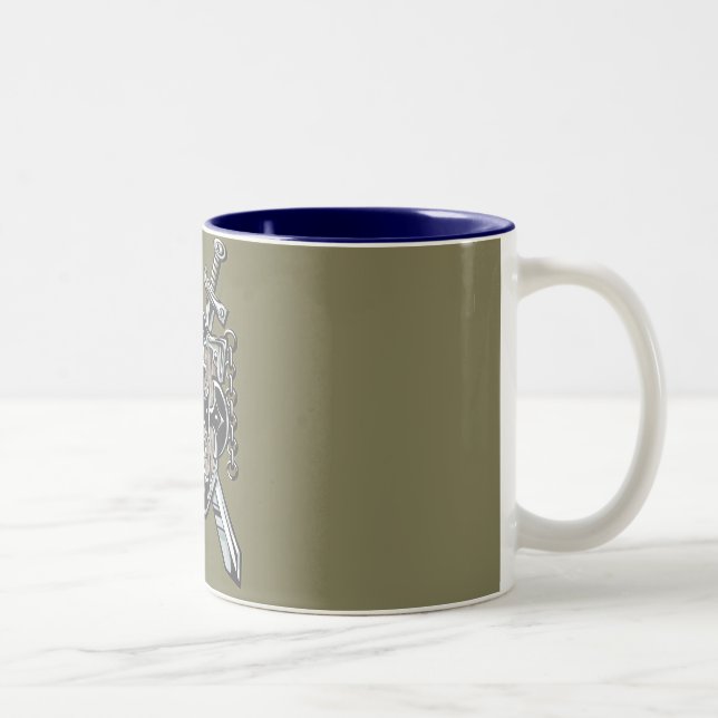 Hero's Coat Of Arms Two-Tone Coffee Mug (Right)