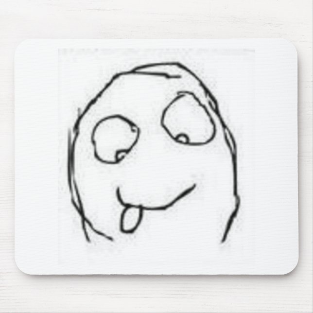 Herp Derp Rage Comic Mouse Pad (Front)