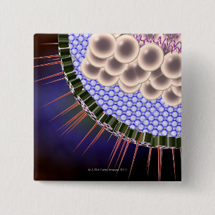 Herpes Virus 15 Cm Square Badge