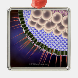 Herpes Virus Metal Ornament