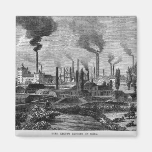 Herr Krupp's Factory in Essen, Germany Magnet
