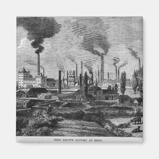 Herr Krupp's Factory in Essen, Germany Magnet (Front)