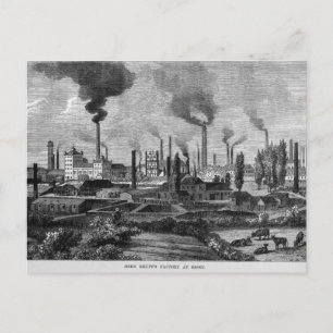 Herr Krupp's Factory in Essen, Germany Postcard