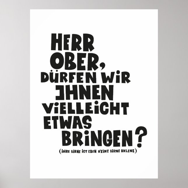 Herr Ober,-Pappa Ante Portas - Loriot   Herr Ober Poster (Front)