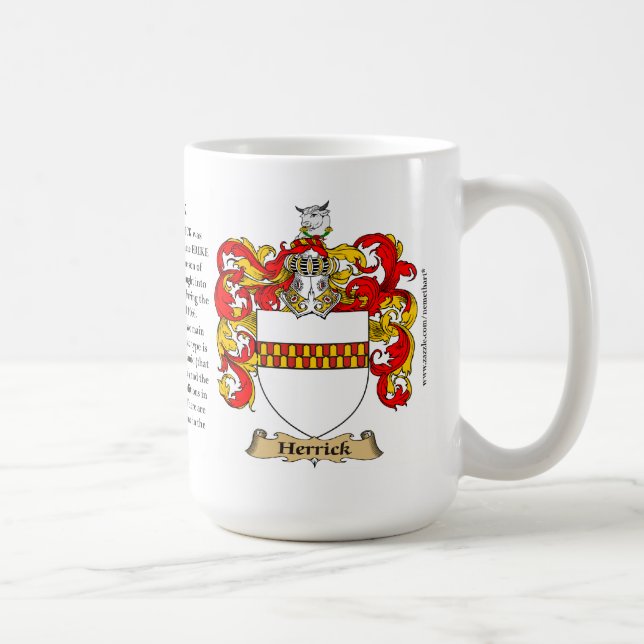 Herrick, the Origin, the Meaning and the Crest Coffee Mug (Right)