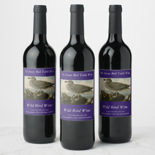 Herring Gull from John Audubon's Birds of America Wine Label