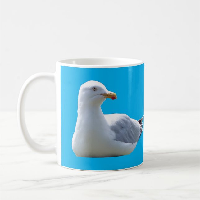 Herring Gull Sunbathing Coastal Seagull Wildlife I Coffee Mug (Left)