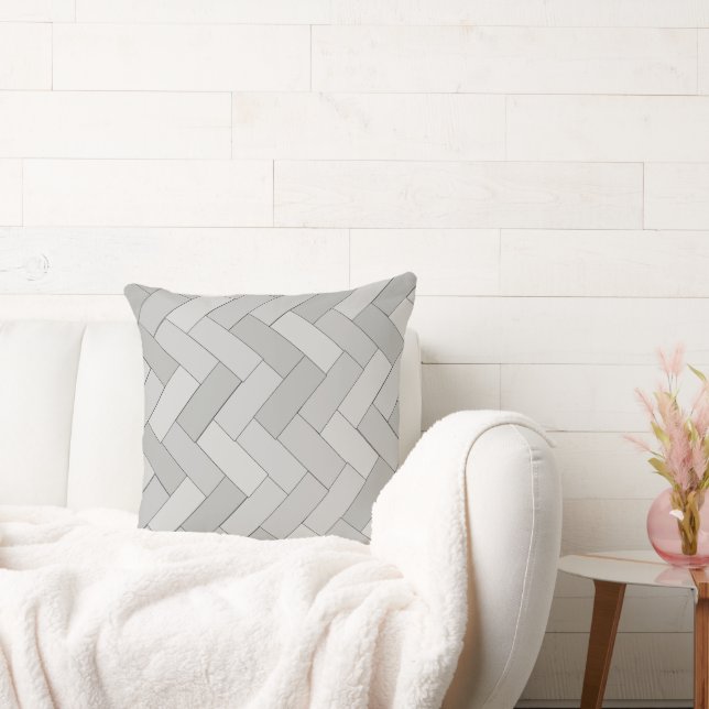 Herringbone Grey Pillow (Couch)